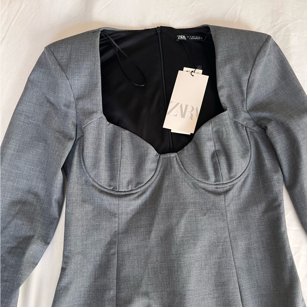 [NWT] Structured A-line suit dress from Zara